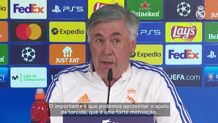 Ancelotti projeta duelo com o PSG: "Veremos o melhor Real Madrid"
