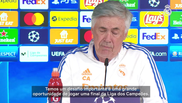 De olho no City, Ancelotti afirma: "Temos que fazer uma partida completa"