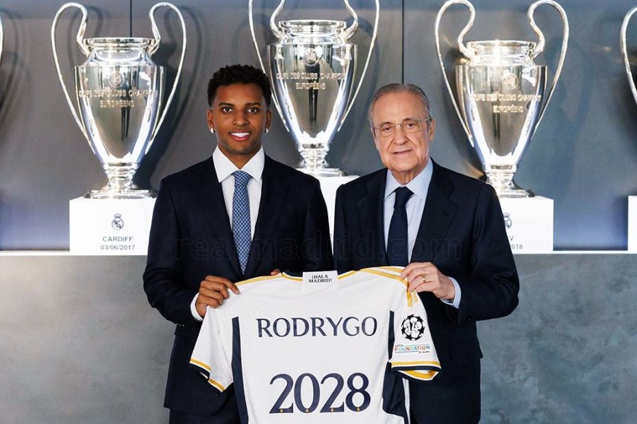 Rodrygo renovou com o Real Madrid até 2028.