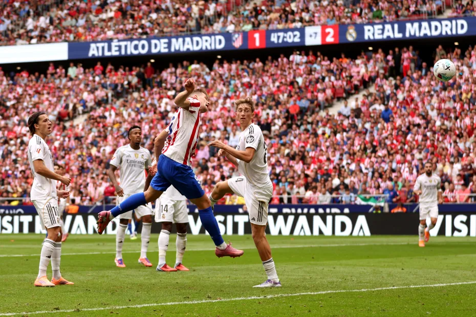 Real Madrid sofre com bola aérea e perde para o Atlético